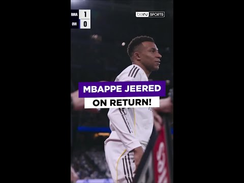 Boos rang around the Bernabeu as Kylian Mbappe made his return! #laliga #realmadrid thumbnail