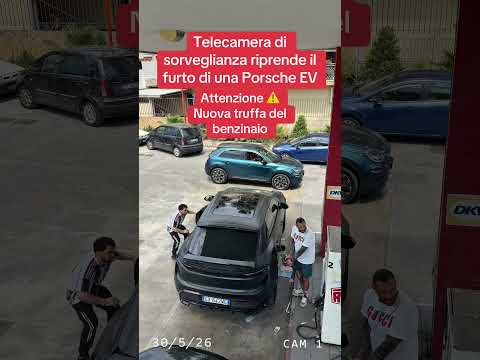 Telecamera di sorveglianza riprende il furto di una Porsche EV #telecamere #furto #porsche #omast thumbnail