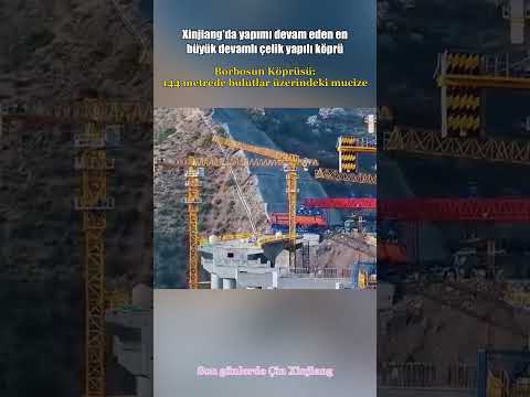 Xinjiang'da yapımı devam eden en büyük devamlı çelik yapılı köprü #shorts #xinjiang #çin thumbnail