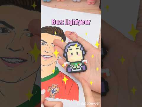 DIY This Cute Buzz Lightyear Charm with Perler Beads 😏✨#shorts thumbnail