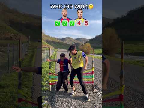 Who Won The Challenge?! Trending Jumping Challenge! #ronaldo #messi #youtube #shorts thumbnail