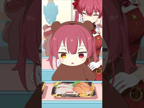 クマリン、刺身にタンポポを乗せる仕事に挑戦??#funnyvideo #shorts thumbnail