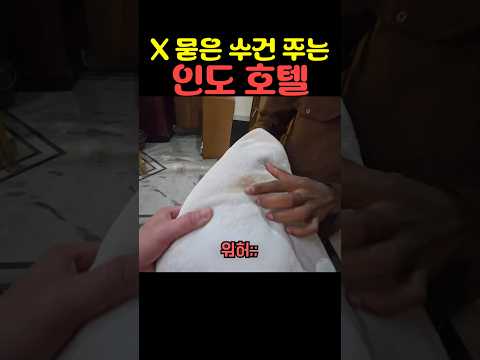 X 묻은 수건 주는 인도 호텔 thumbnail