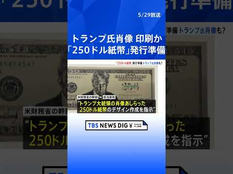アメリカ「250ドル紙幣」の発行を準備　トランプ大統領の肖像を印刷か　ワシントン・ポスト報道｜TBS NEWS DIG #shorts thumbnail