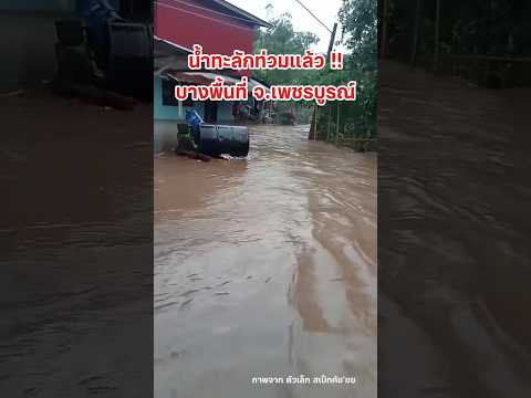 ชาวบ้านรายงานบางพื้นที่น้ำเริ่มท่วมแล้ว #เพชรบูรณ์ #น้ำท่วม #น้ำป่าไหลหลาก #shortvideo #shorts thumbnail