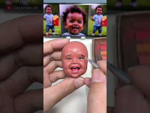 Part 1 ：Sculpting a Cheerful Boy Eating French Fries | Handmade Clay Art thumbnail