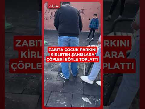 Yozgat'ta zabıta ekipleri çocuk parkını kirleten şahıslara çöp toplattı #shorts #keşfet #yozgat thumbnail