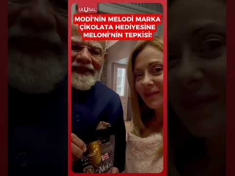 Hindistan lideri Modi İtalya lideri Meloni'ye şekerleme hediye etti #shorts #keşfet #meloni #modi thumbnail