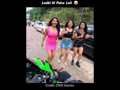 Ladki Ki Paisa Leli 🤣 Crazy Reaction 🔥 Without Helmet Chalan Kato | Live Accident thumbnail
