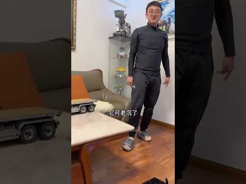 老丁又买了一下新模型，本想炫耀一下结果把沙发给蹭坏了！#模型#rc#挖掘机 thumbnail