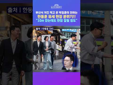 [뉴스트라다무스] 부산서 치킨 먹고 온 박정훈이 전하는 생생한 한동훈 유세 현장 분위기!! #shorts thumbnail