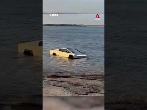 Texas driver charged after Tesla Cybertruck sinks in lake during ‘Wade Mode’ test thumbnail