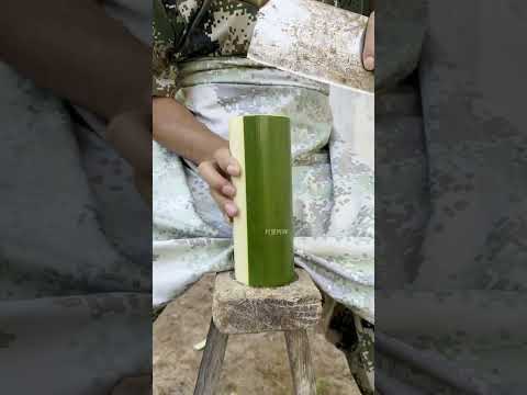 An old craftsman shaping bamboo by hand 🎋✨ thumbnail