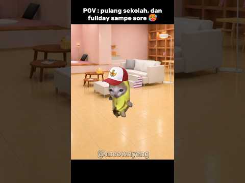 kalian sekolah fullday gak ?  #lucu #komedi #memes #cat #kucinglucu thumbnail