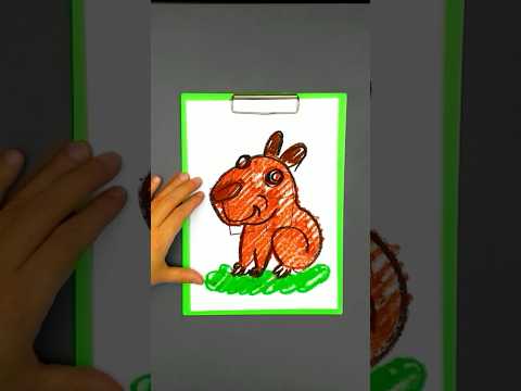 Как нарисовать капибара папа конь рисует #рыбакит thumbnail