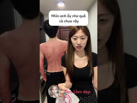 Bạn trai ngủ quên trên bãi biển, da bị "nướng" ₫ỏ giống như quả cà chua chín ? #shortvideo #lamdep thumbnail