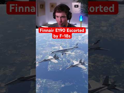 Finnair E190 Escorted by F-18s thumbnail