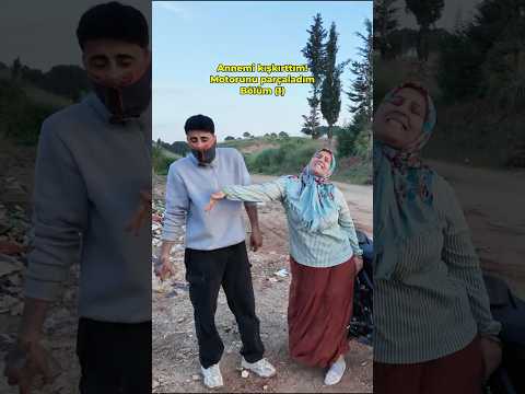 ANNEMİN MOTORUNU PARÇALADIM VİDEONUN TAMAMI KANALIMDA🥳#anne  #ruperta #kiskirtma #pusu #motovlog thumbnail