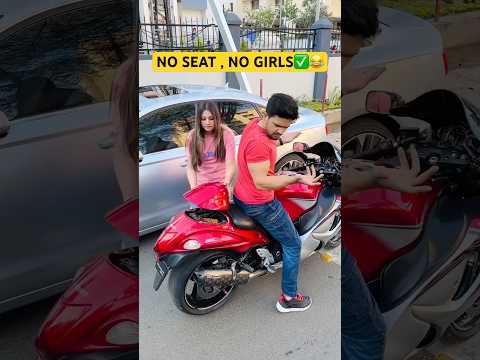 NO SEAT ,NO GIRLS😂✅ #farazstuntrider #superbikes #hayabusa #bikers thumbnail