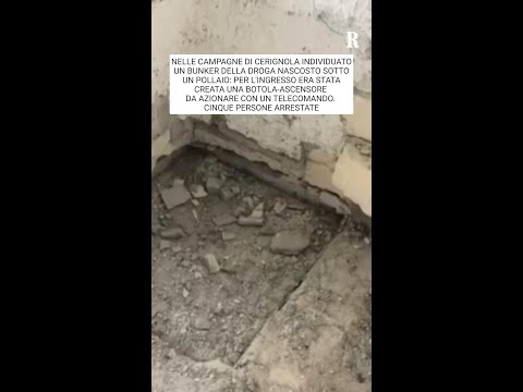 Il bunker della droga nascosto sotto un pollaio: una botola-ascensore si azionava con un telecomando thumbnail