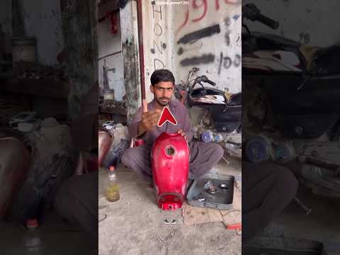 Rusty Bike Tank Restoration Trick #shorts #facts thumbnail