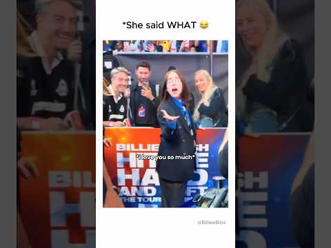 She said WHAT ? #billieeilish #funny #reaction #celebrity #shorts thumbnail