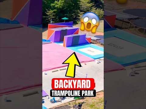 I BUILT A TRAMPOLINE PARK IN MY BACKYARD! 😱 thumbnail