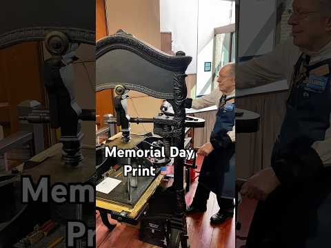 Howard letterpress prints a U.S. flag and message for Memorial Day (May 25) thumbnail