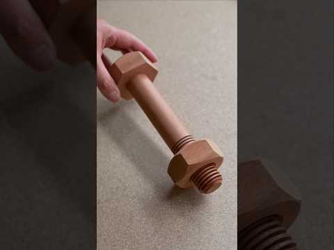 Wooden Bolt & Nut! #shorts #woodworking #diy thumbnail