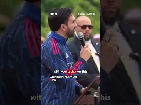 NY Mayor Mamdani wears Arsenal kurta during Eid prayers. #ZohranMamdani #Eid #BBCNews thumbnail
