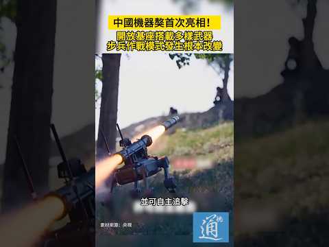 中國機器獒首次亮相！開放基座搭載多樣武器，步兵作戰模式將發生根本改變。#機器獒 #軍事 #機器狗 #機器狼 #AI thumbnail