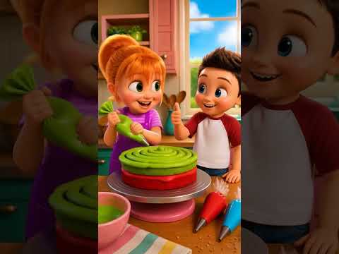 Learn Colors Baking Rainbow Cake Together 🌈 #kidslearning  #funwithcolors  #cookingfun thumbnail