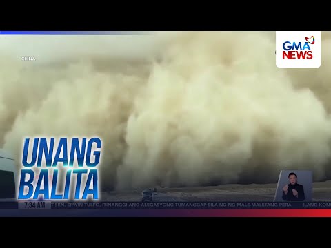 Dambuhalang sandstorm, sinuong ng motorista | Unang Balita thumbnail