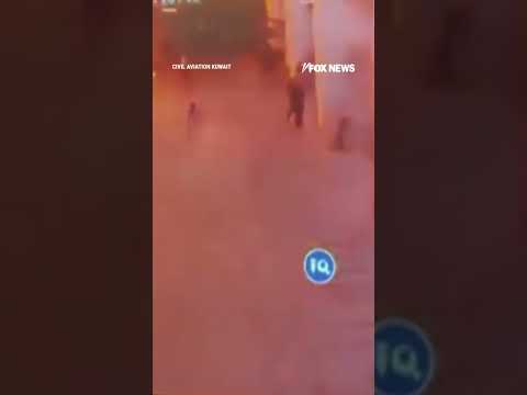 JARRING video shows Iranian drone striking Kuwait airport #shorts #foxnews #world #iran thumbnail