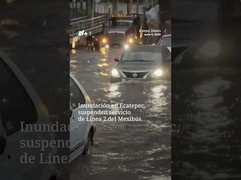 Inundación en Ecatepec, Suspenden L2 del Mexibús thumbnail