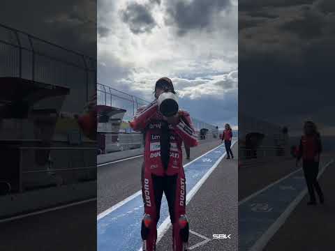 Party time for Nicolo Bulega and Iker Lecuona in the box 🍾 | 2026 #CzechWorldSBK 🇨🇿 thumbnail