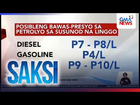 Posibleng bawas-presyo sa petrolyo, nakaamba sa susunod na lingo | Saksi thumbnail