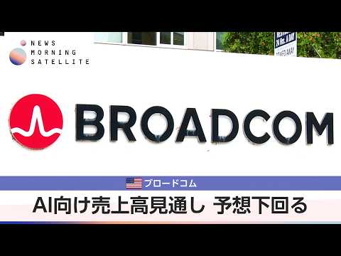 米ブロードコム AI向け売上高見通し 予想下回る【モーサテ】 thumbnail