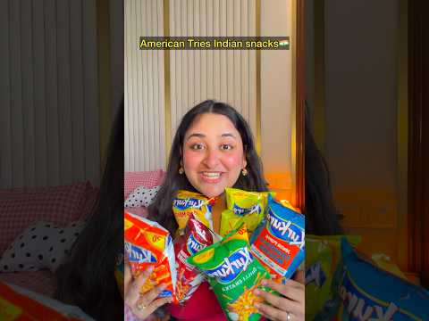 American Tries Indian Snacks #minivlog #ytshorts #shorts thumbnail