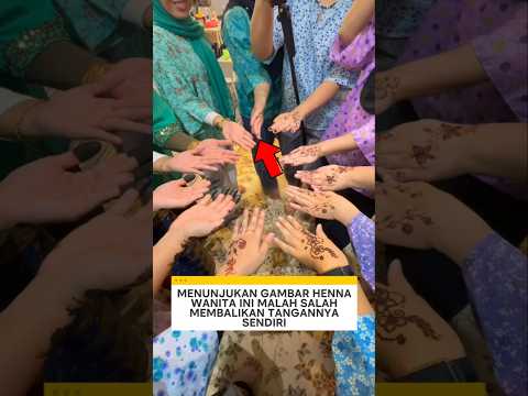 menunjukan gambar henna wanita ini malah salah membalikan tangannya sendiri ❗ #videoviral thumbnail