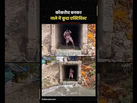 UP: COCKROACH बन नाले में उतरा एक्टिविस्ट, यमुना की गंदगी के खिलाफ अनोखा प्रदर्शन | UP News thumbnail