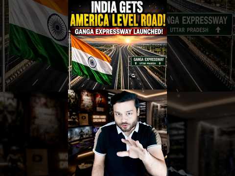 India Builds 1st ‘AMERICA-LEVEL’ Road - Ganga Expressway in Uttar Pradesh #shorts thumbnail