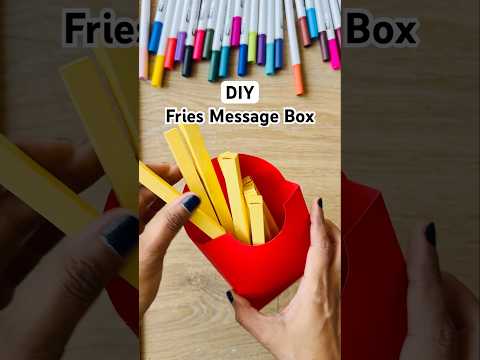 DIY Fries Message Box ? #crafteraditi #papercraft #handmade #DIY #shorts @CrafterAditi thumbnail