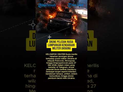 DRONE PELEDAK RUSIA LUMPUHKAN KENDARAAN MILITER UKRAINA thumbnail