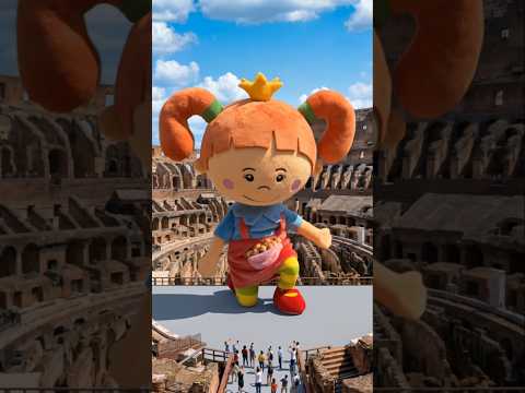 Eating Pizza While Watching Gladiators in the Colosseum! 🍕⚔️ #animation #kidsfantasyadventure thumbnail