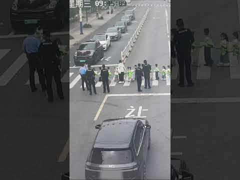 太暖啦！  婚車遇上小朋友過馬路安靜等待被全程記錄~ thumbnail