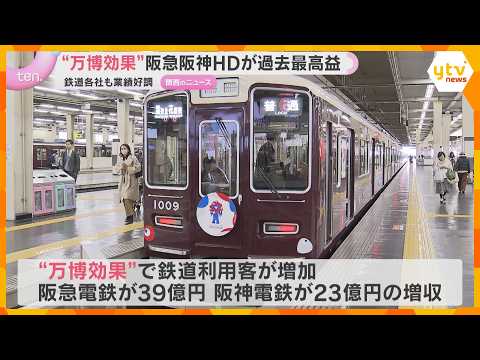 阪急阪神HDが過去最高益　最終利益は785億円　“万博効果”で利用客増加、鉄道各社の業績好調 thumbnail