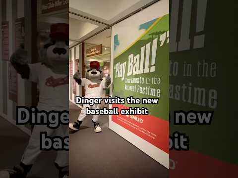 Dinger from the @SacRiverCats visits the new baseball exhibit at the Sacramento History Museum thumbnail
