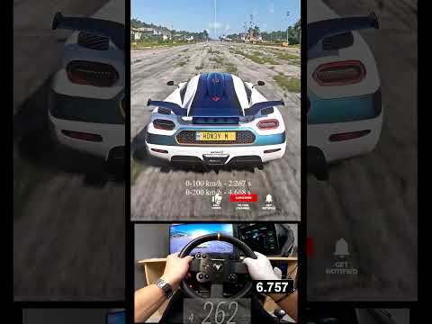 #2050 2015 Koenigsegg One1 Full Throttle to 400 KMH Acceleration #shorts thumbnail