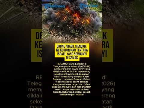 DRONE ABABIL MENUKIK KE KERUMUNAN TENTARA ISRAEL YANG SEMBUNYI DI SEMAK thumbnail